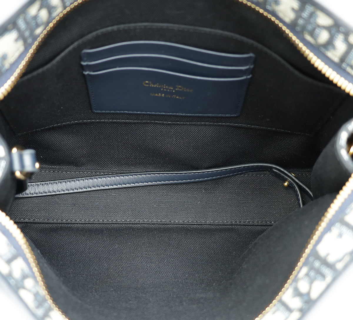 Christian Dior Navy Blue Oblique 30 Montaigne Dea Pouch