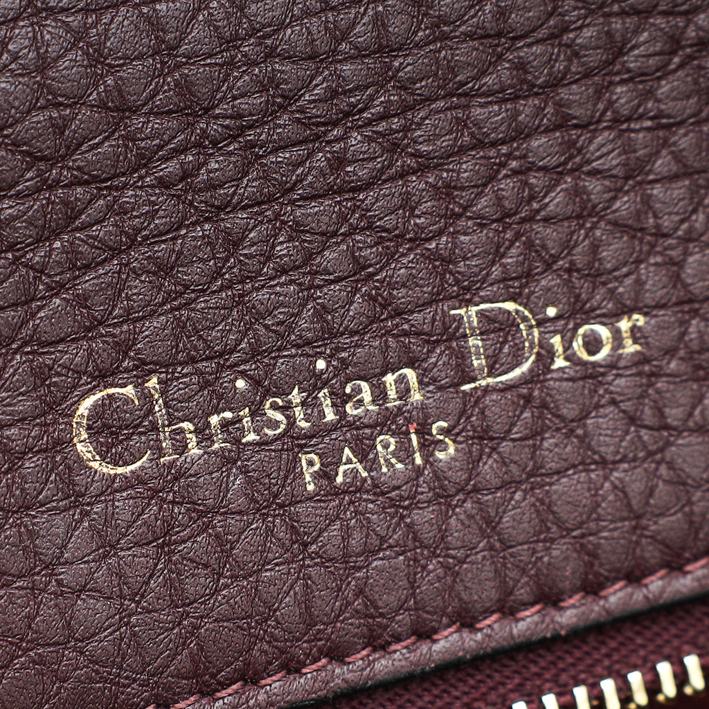 Christian Dior Burgundy Diorama Medium Flap Bag