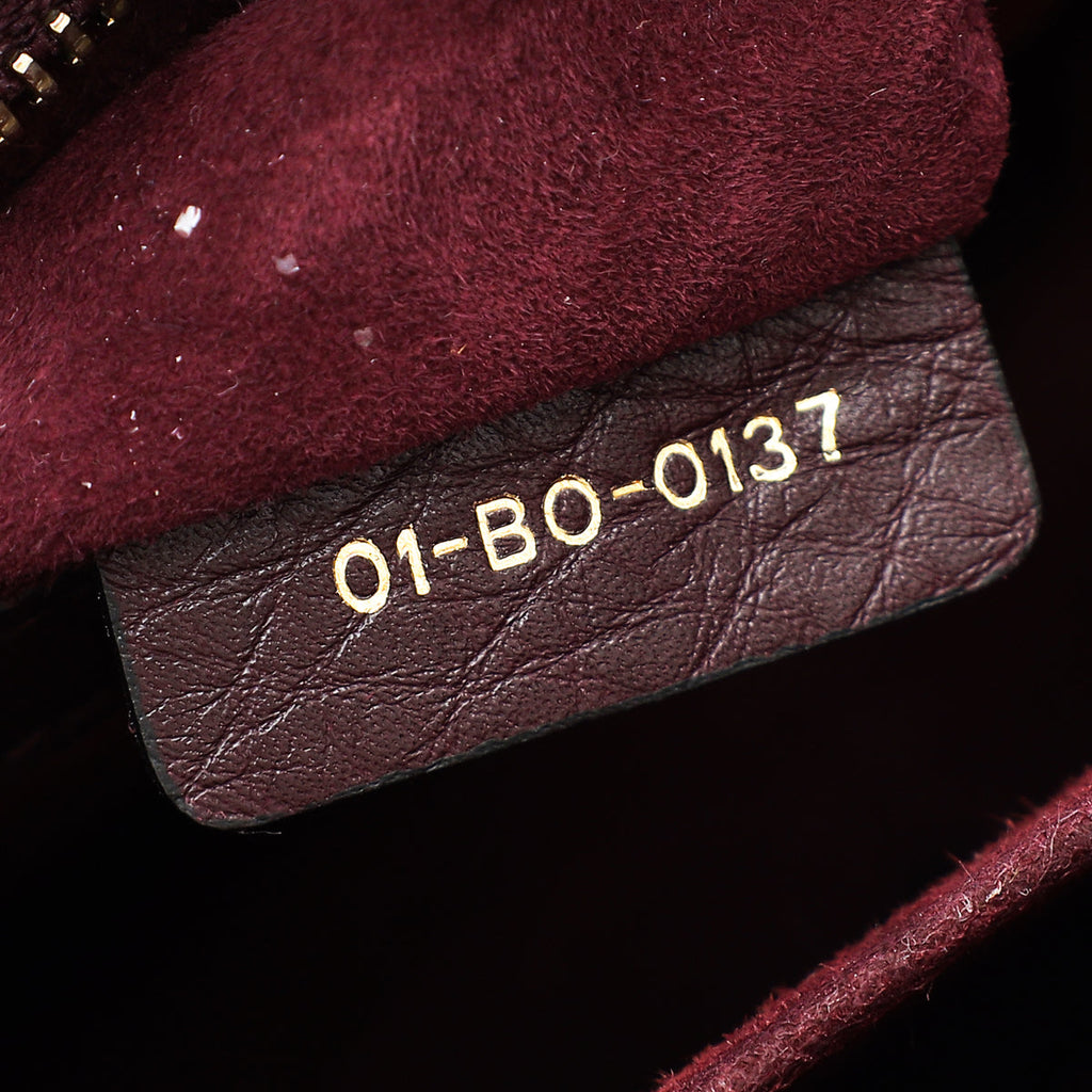 Christian Dior Burgundy Diorama Medium Flap Bag