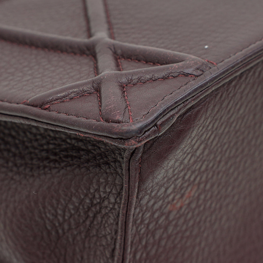 Christian Dior Burgundy Diorama Medium Flap Bag
