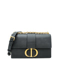 Christian Dior Black 30 Montaigne Flap Chain Bag