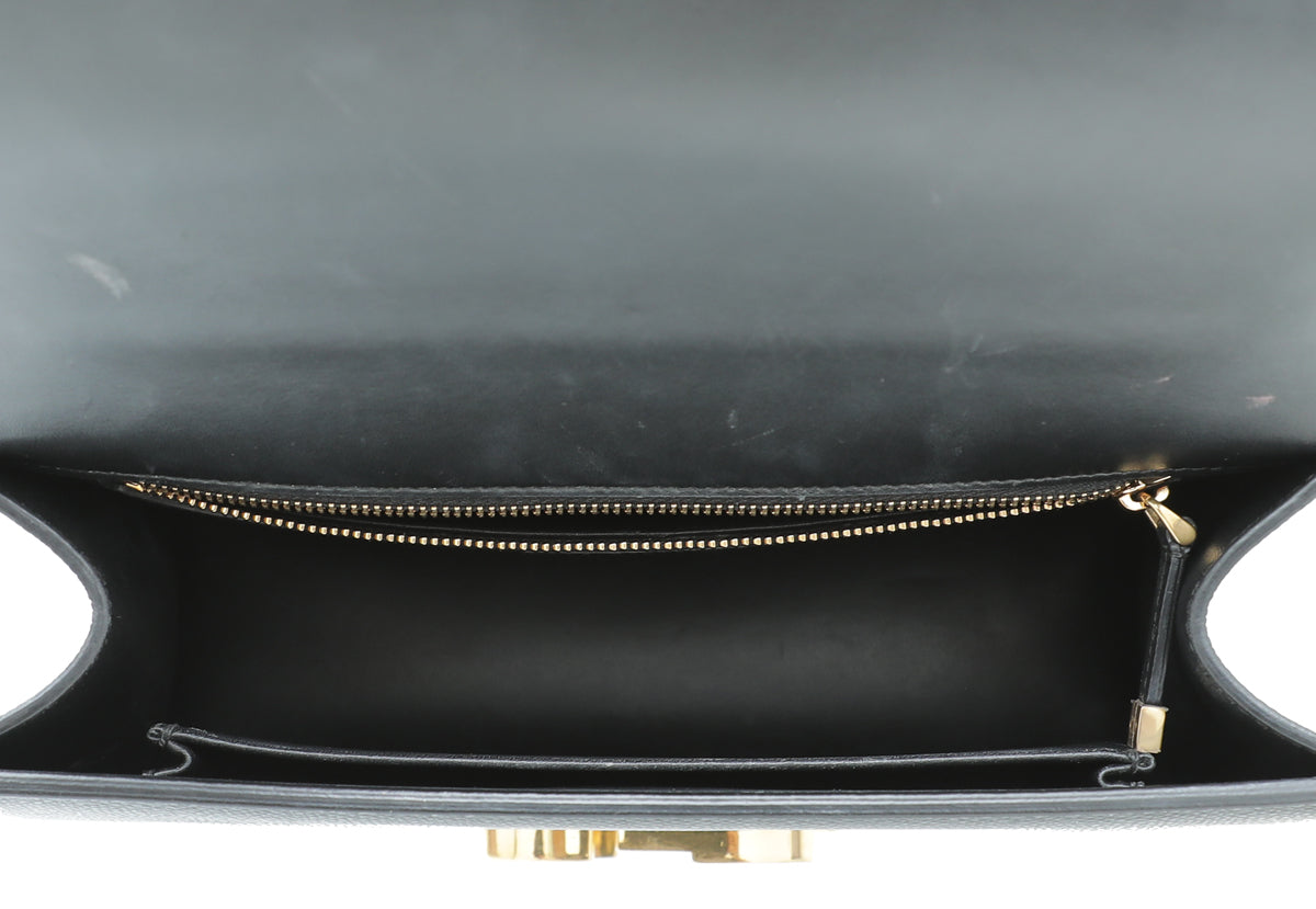 Christian Dior Black 30 Montaigne Flap Chain Bag
