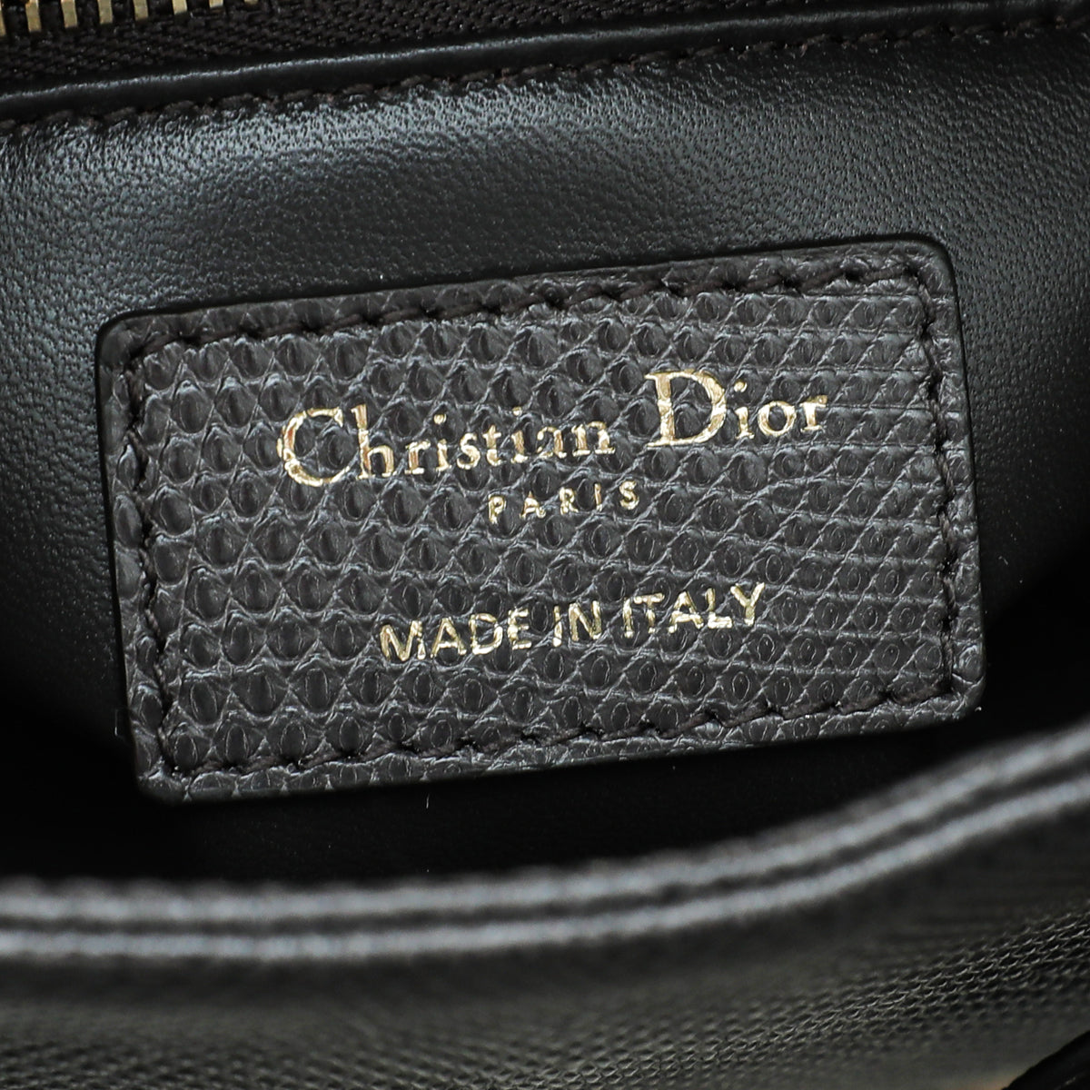 Christian Dior Smoky Gray Lizard Lady Dior Mini Bag