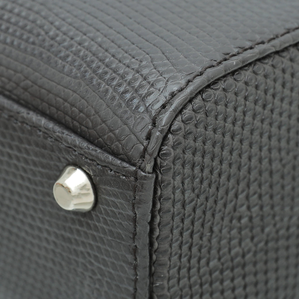 Christian Dior Smoky Gray Lizard Lady Dior Mini Bag