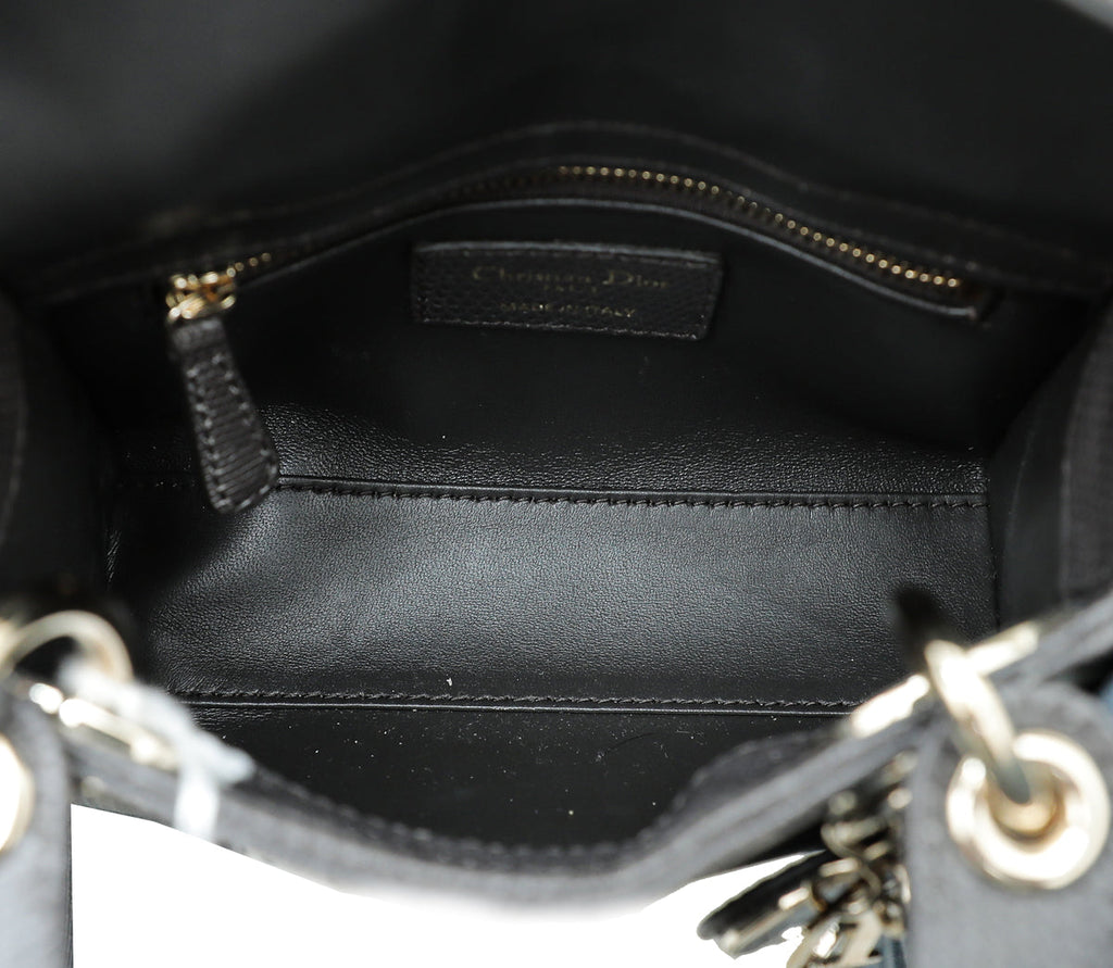 Christian Dior Smoky Gray Lizard Lady Dior Mini Bag
