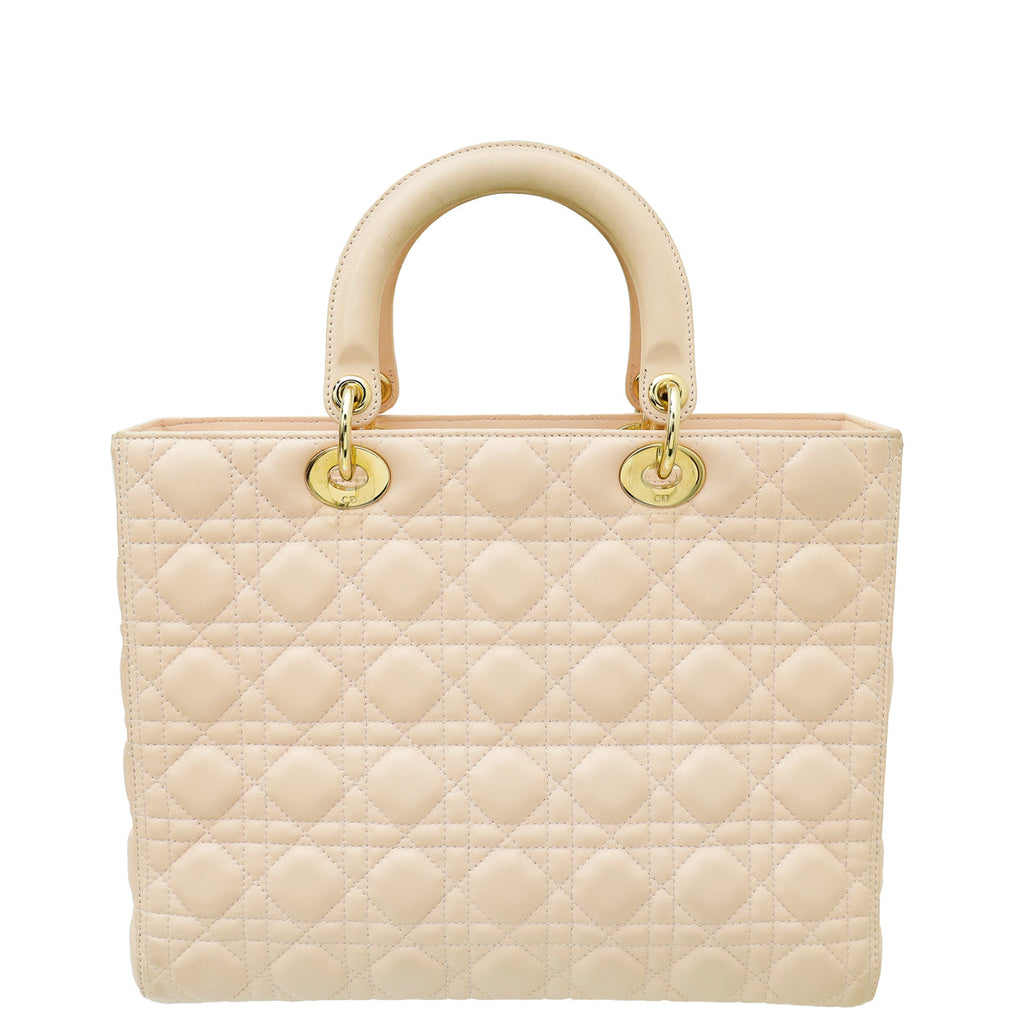 Christian Dior Light Pink Lady Dior Large Bag