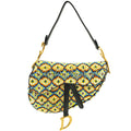 Christian Dior Multicolor Saddle All-Over Embroidered with Beads and Fringes Medium Bag