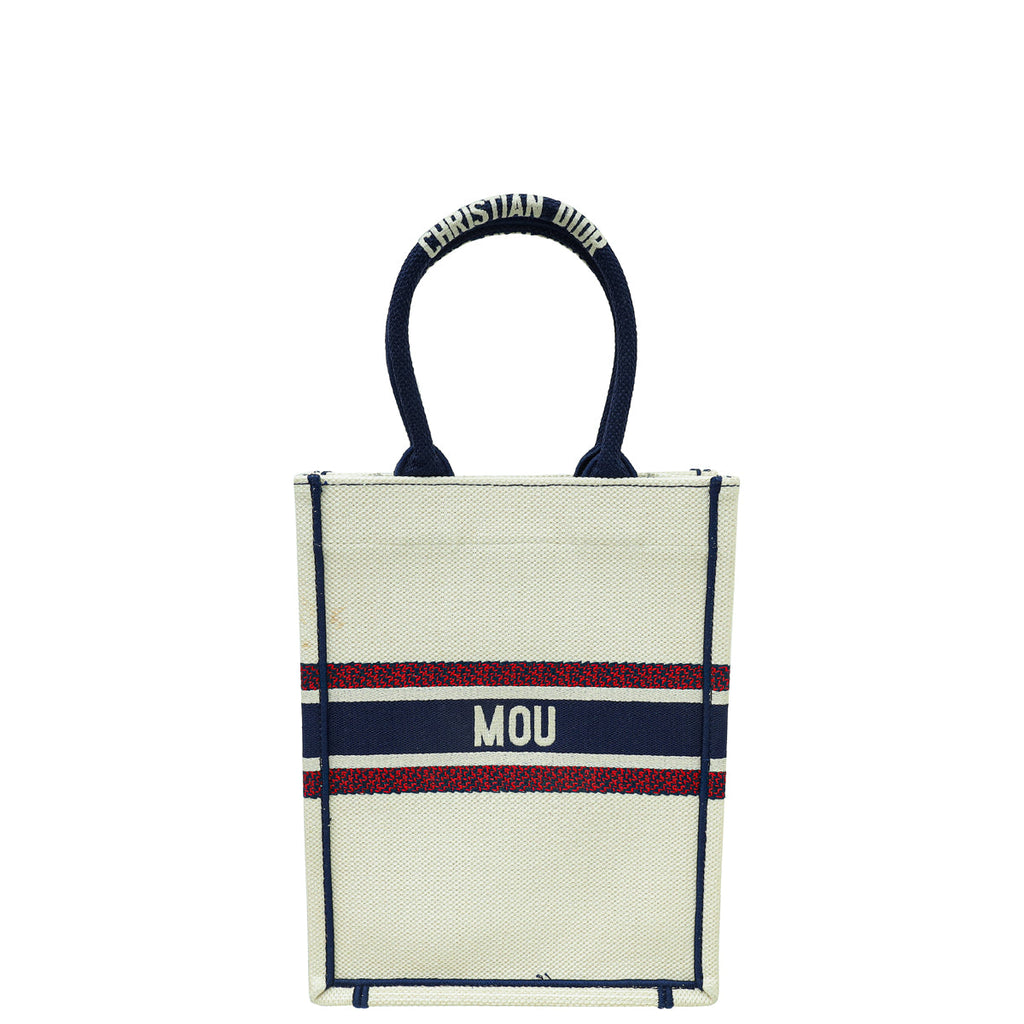 Christian Dior Tricolor "Love Paris" Vertical Book Tote Bag