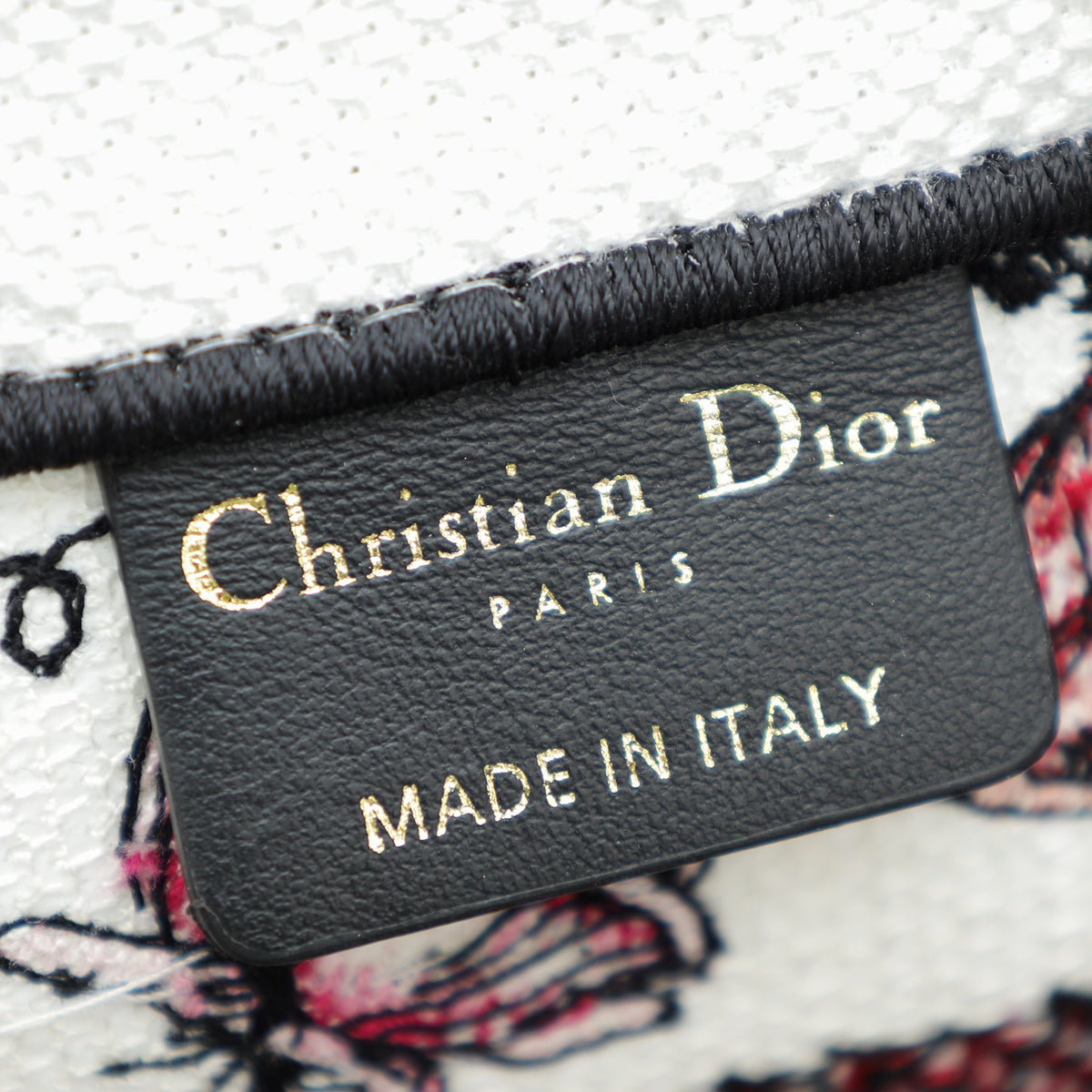 Christian Dior White Multicolor Book Tote Florilegio Embroidery Small Bag