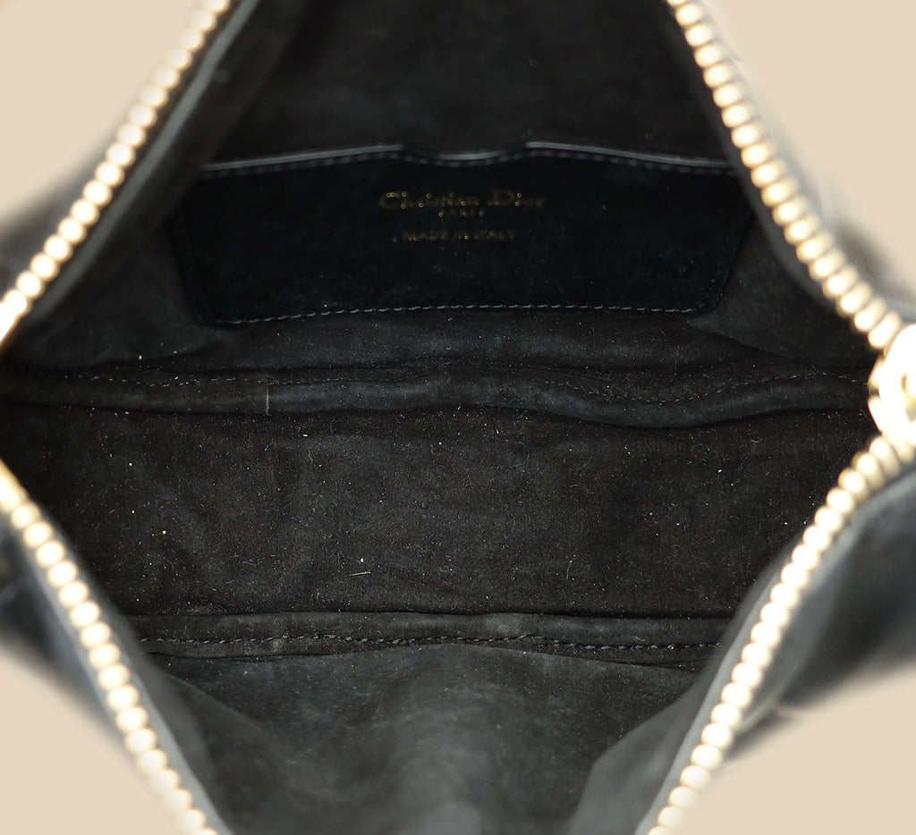 Christian Dior Black Cannage Small Dior Vibe Hobo Bag