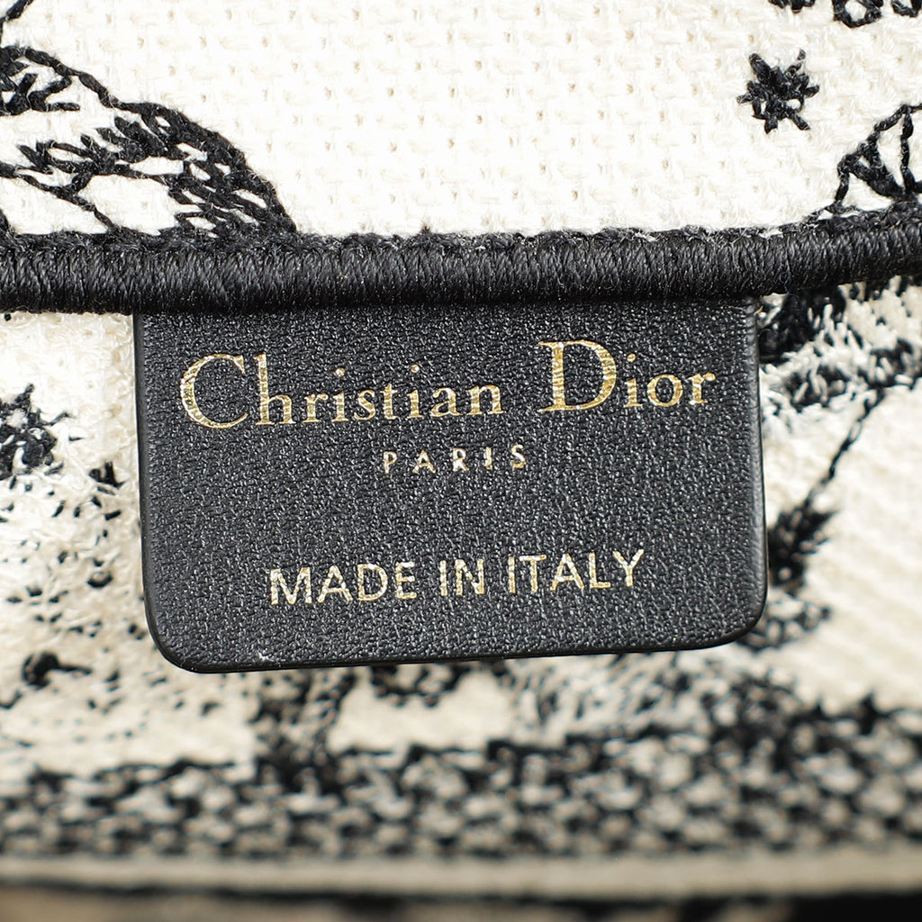 Christian Dior Bicolor Zodiac Embroidery Small Book Tote Bag W/ UP INITIALS