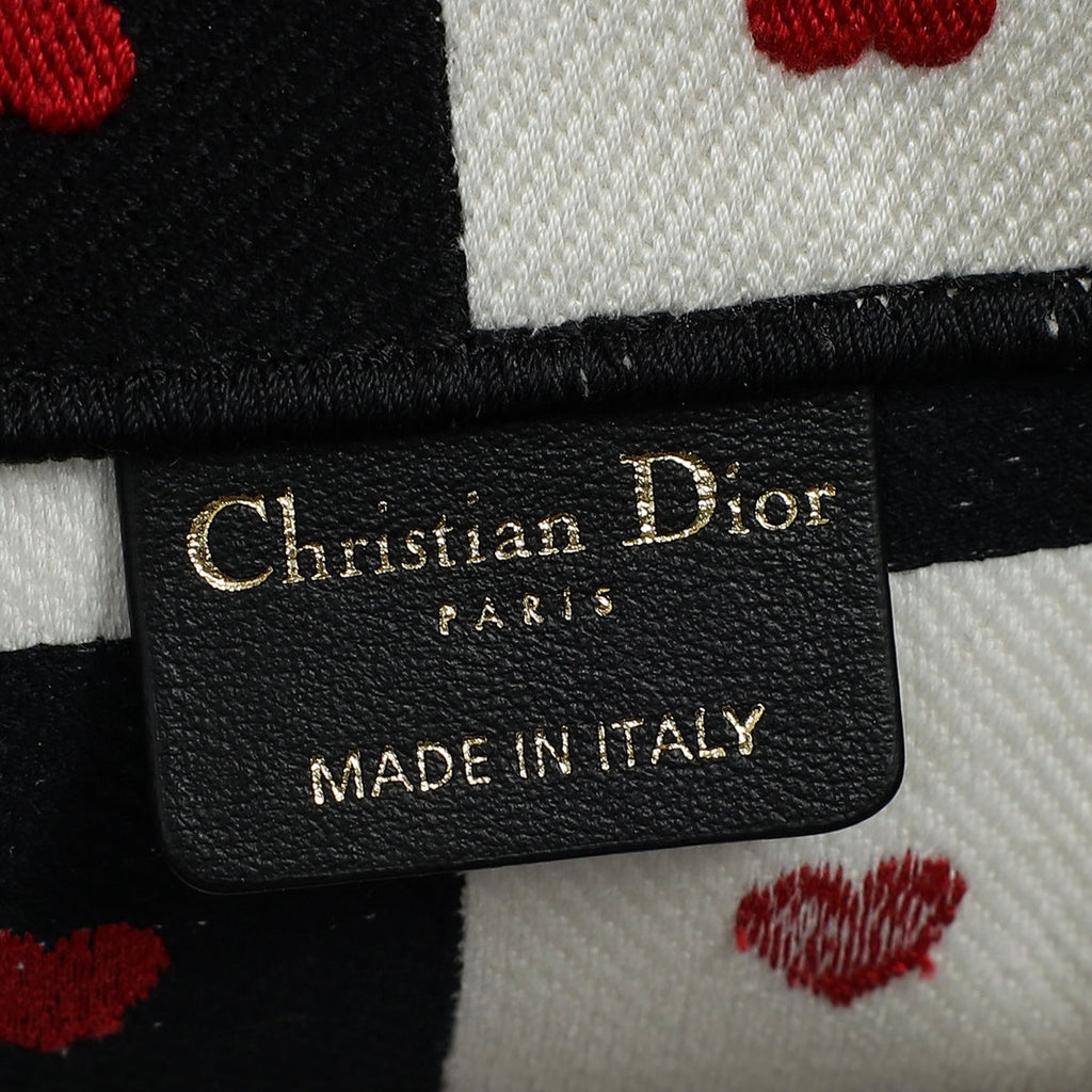 Christian Dior Tricolor Dioramour D-Chess Heart Book Medium Tote Bag