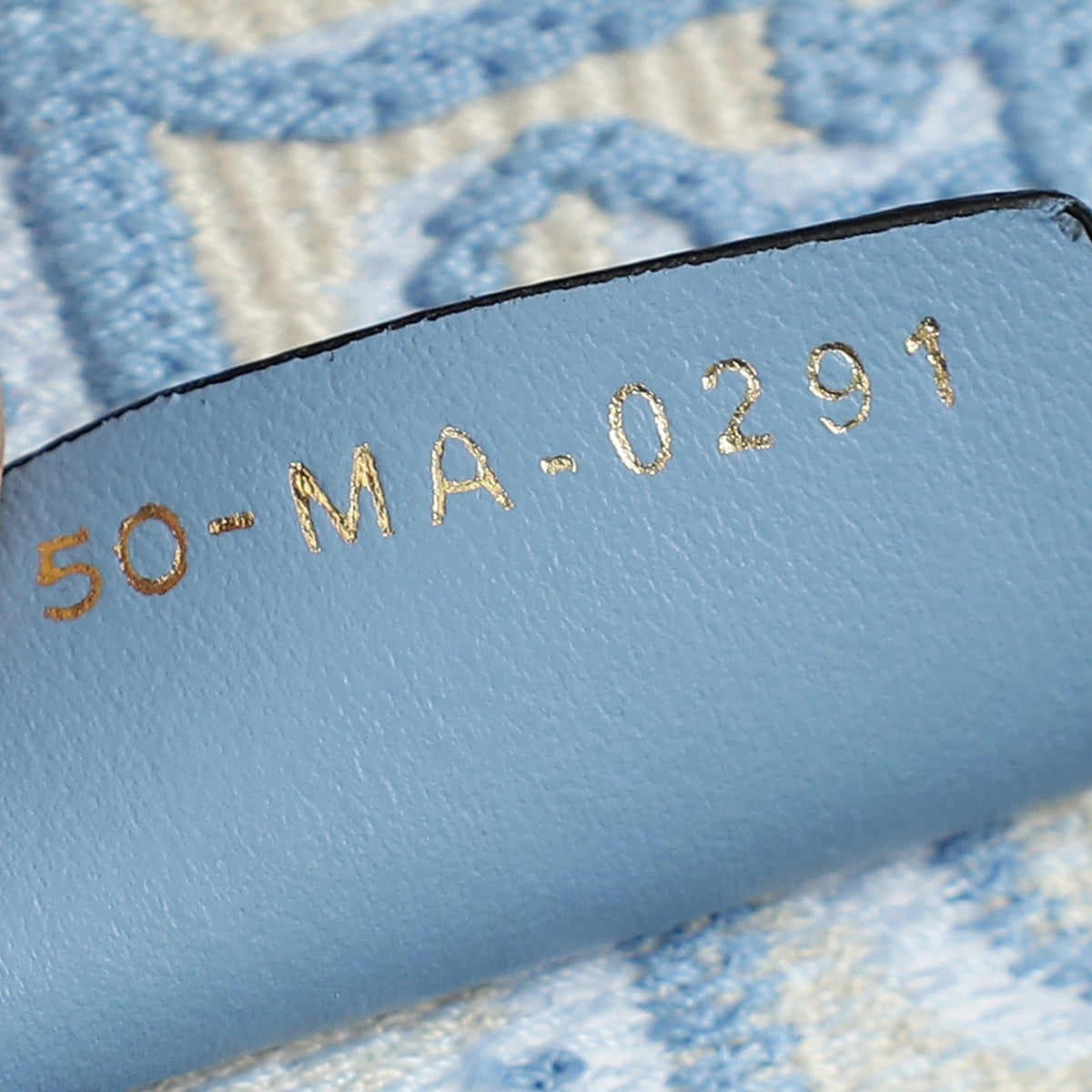 Christian Dior Light Blue Oblique Book Tote Medium Bag W/ USH Initial