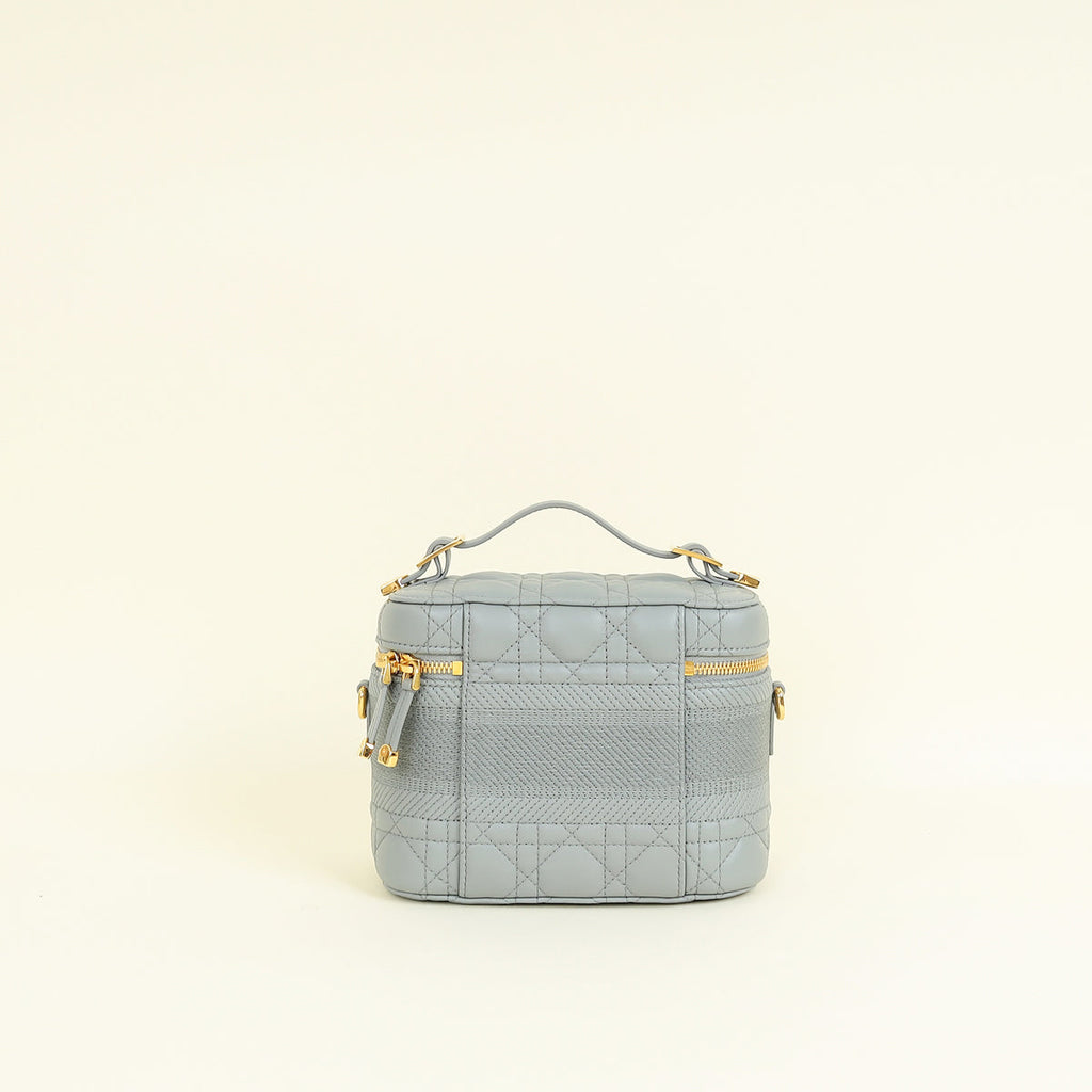 Christian Dior Grey Cannage Diortravel Vanity Case
