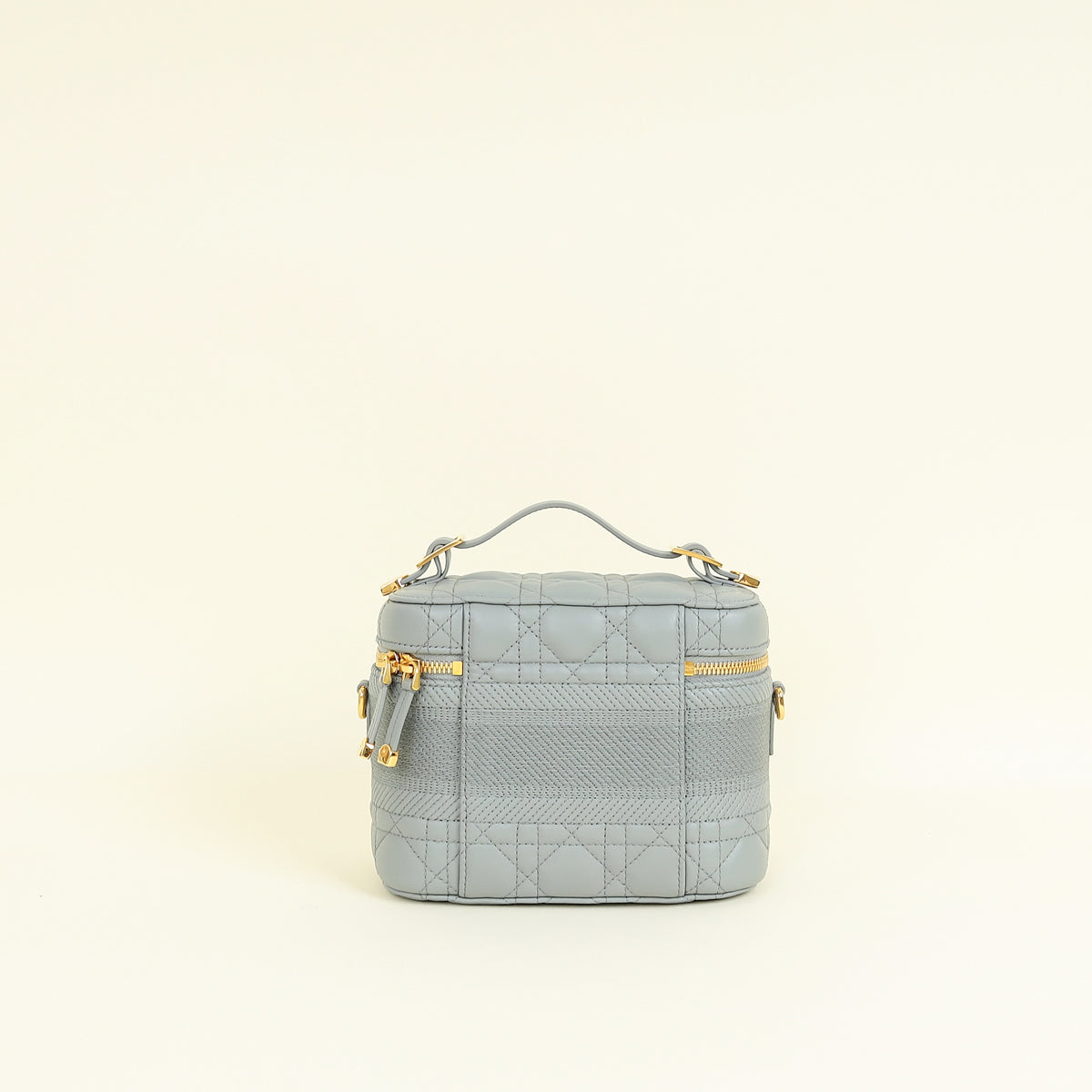 Christian Dior Grey Cannage Diortravel Vanity Case