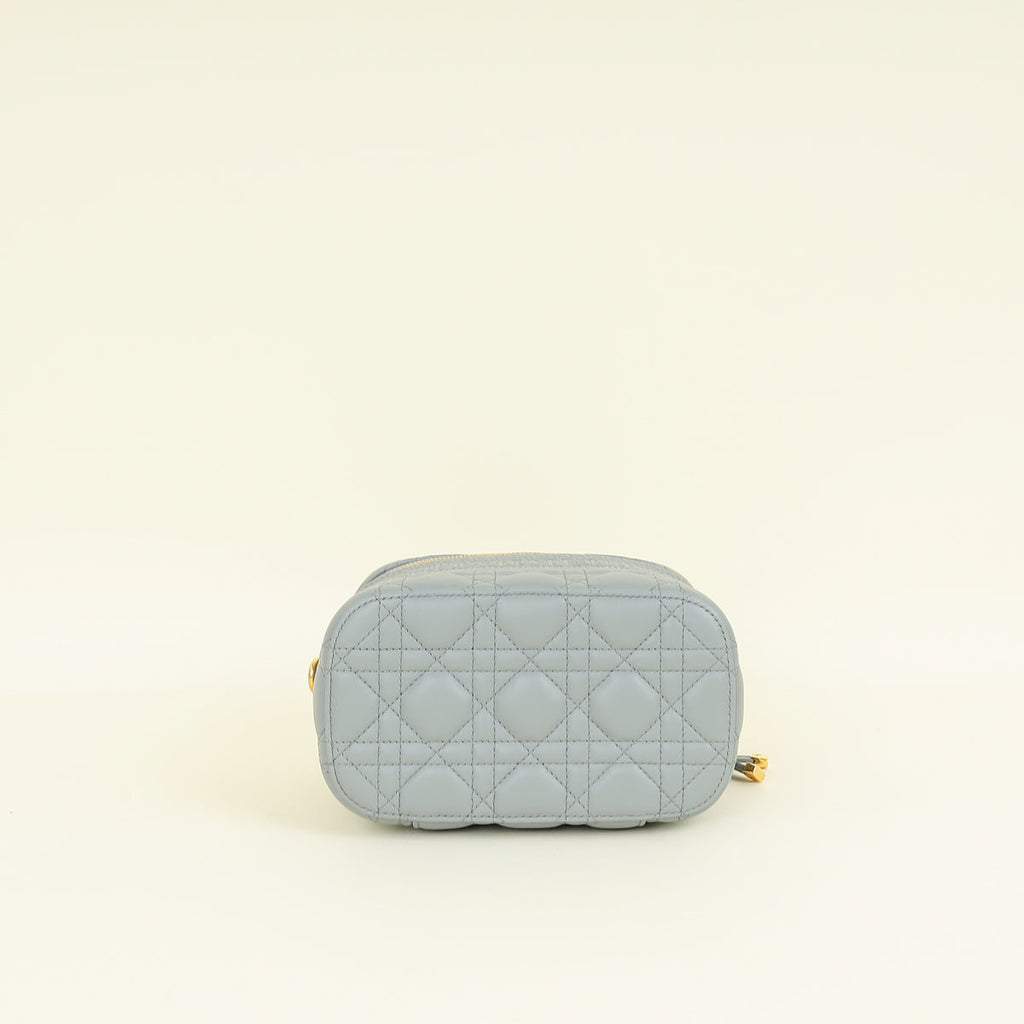 Christian Dior Grey Cannage Diortravel Vanity Case