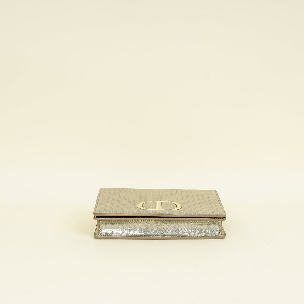 Christian Dior Champaign 30 Montaigne Microcannge 2 Way Chain Pouch