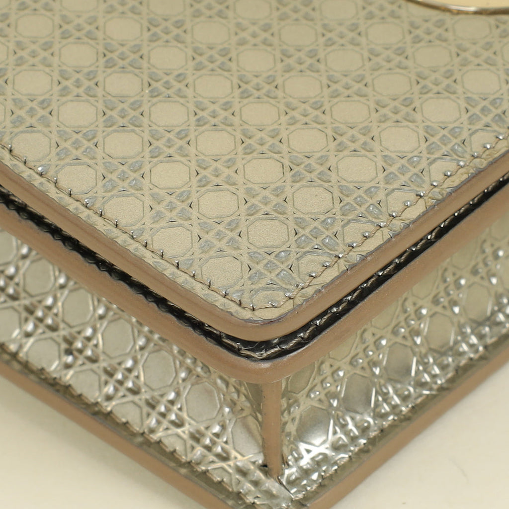 Christian Dior Champaign 30 Montaigne Microcannge 2 Way Chain Pouch