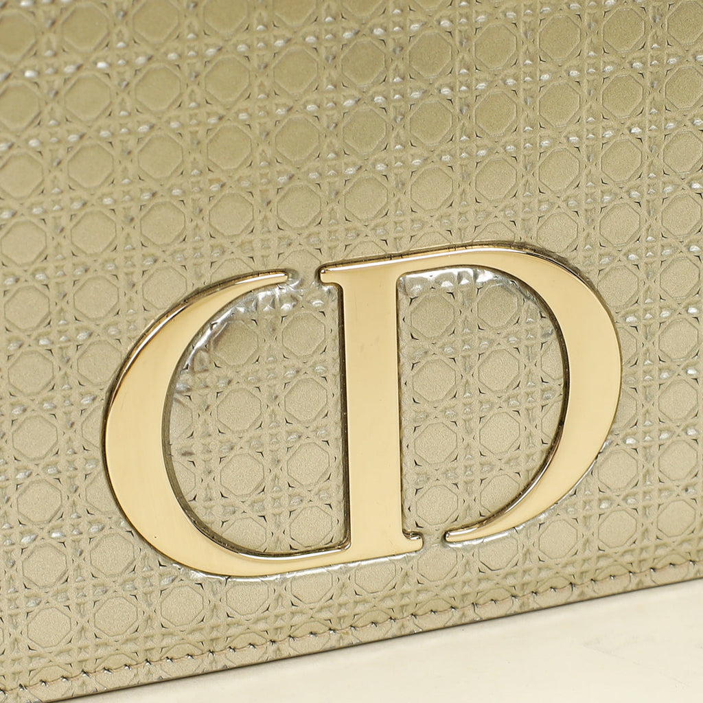 Christian Dior Champaign 30 Montaigne Microcannge 2 Way Chain Pouch