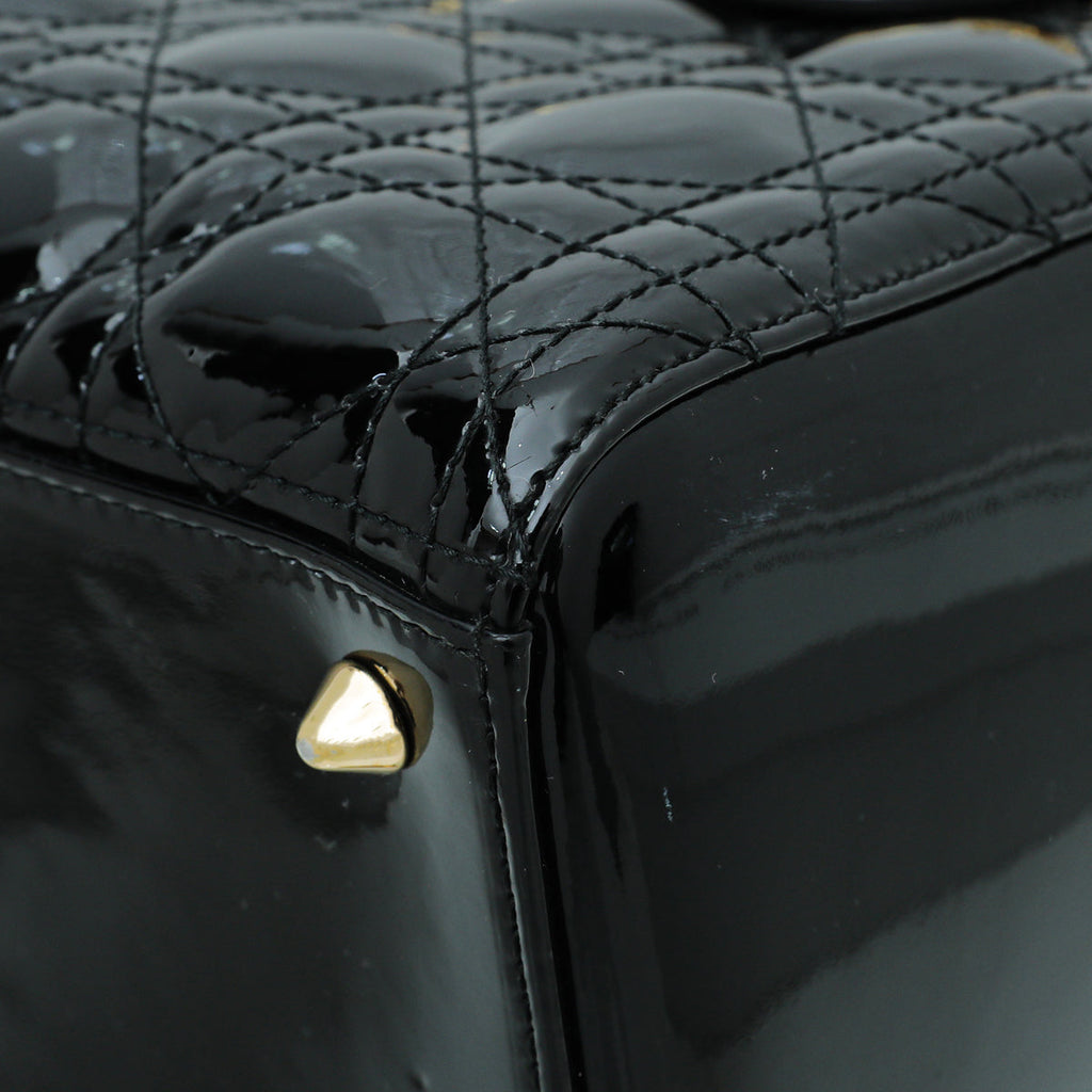 Christian Dior Black Lady Dior Medium Bag