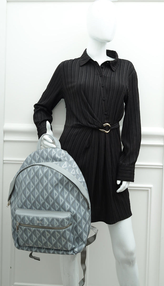 Christian Dior Grey Rider Zipped Backpack Bag