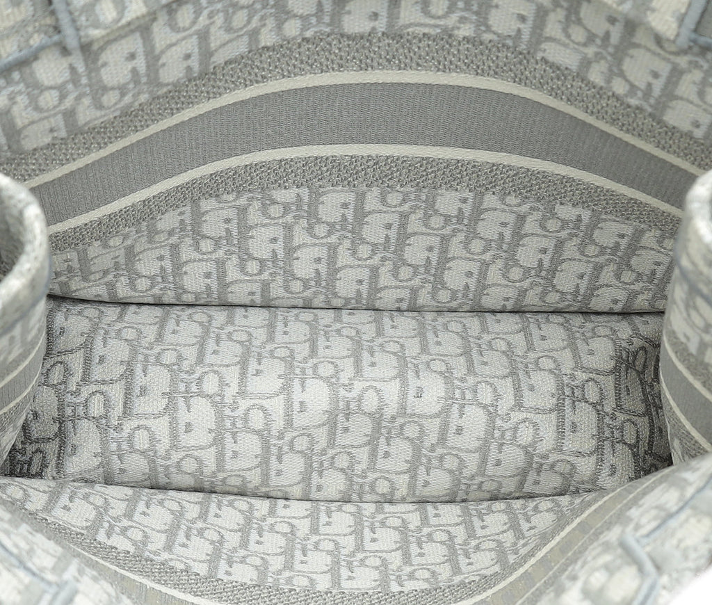 Christian Dior Grey Oblique Book Tote Medium Bag
