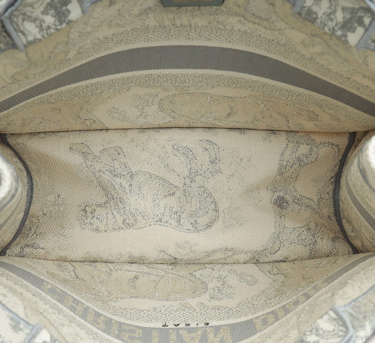 Christian Dior Grey Toile De Jouy Book Tote Medium Bag