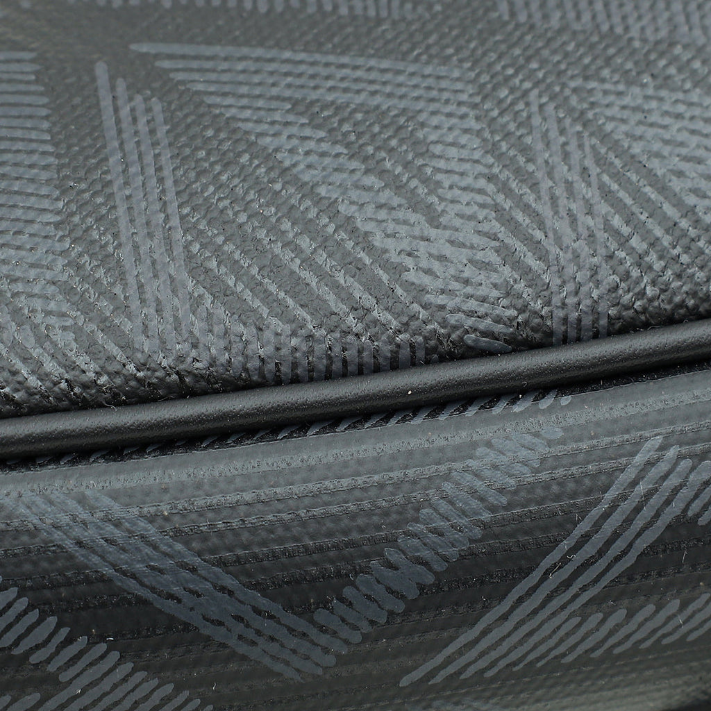Christian Dior Black CD Diamond Print Saddle Crossbody Bag