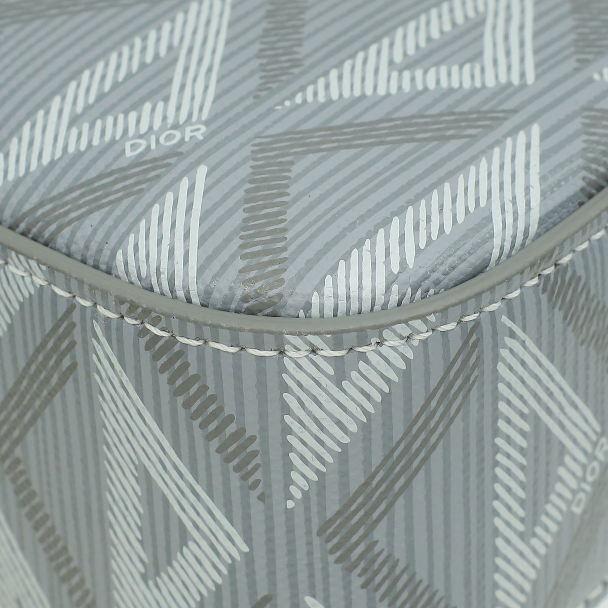 Christian Dior Grey CD Diamond Safari Bag