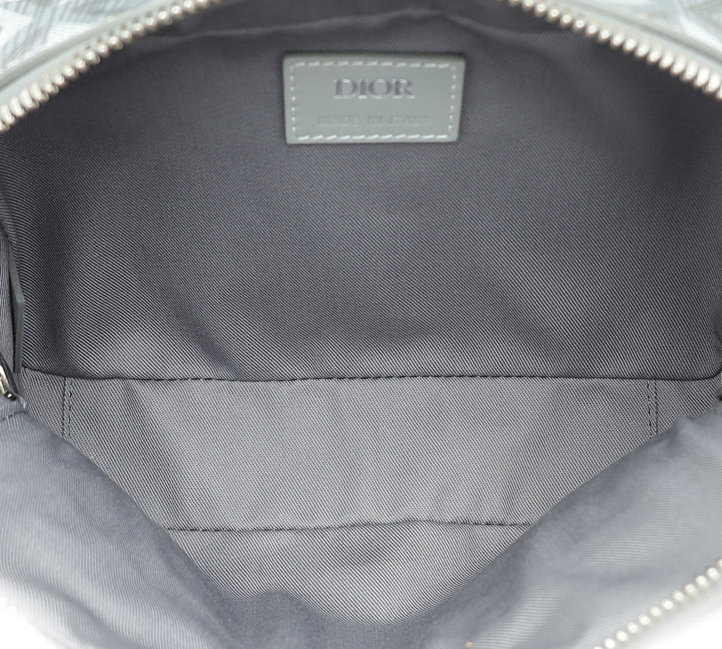 Christian Dior Grey CD Diamond Safari Bag
