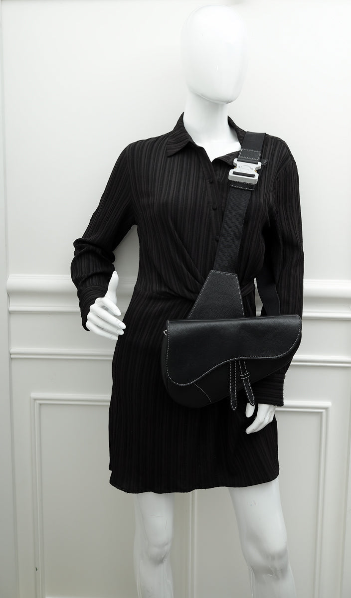 Christian Dior Black Saddle Crossbody Bag