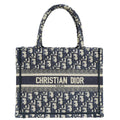 Christian Dior Navy Blue Oblique Book Tote Small Bag