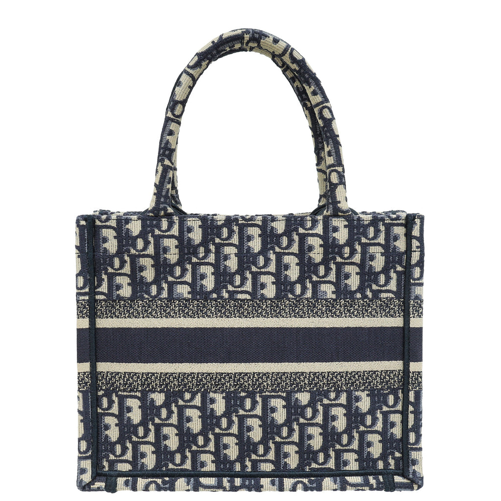Christian Dior Navy Blue Oblique Book Tote Small Bag