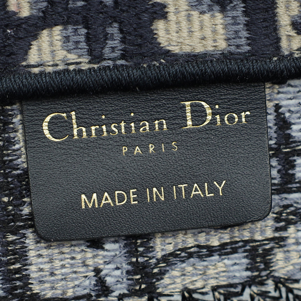 Christian Dior Navy Blue Oblique Book Tote Small Bag