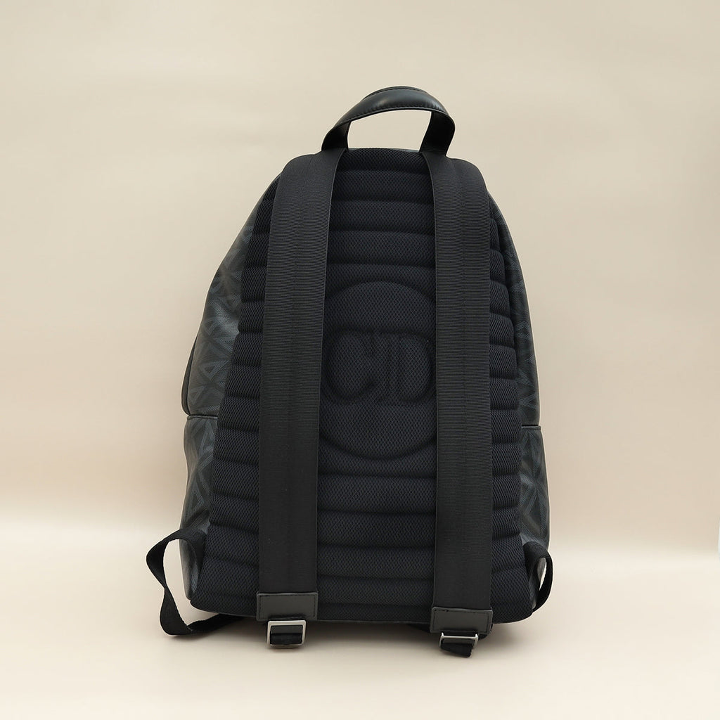 Christian Dior Bicolor CD Diamond Print Rider Zipped Backpack Bag