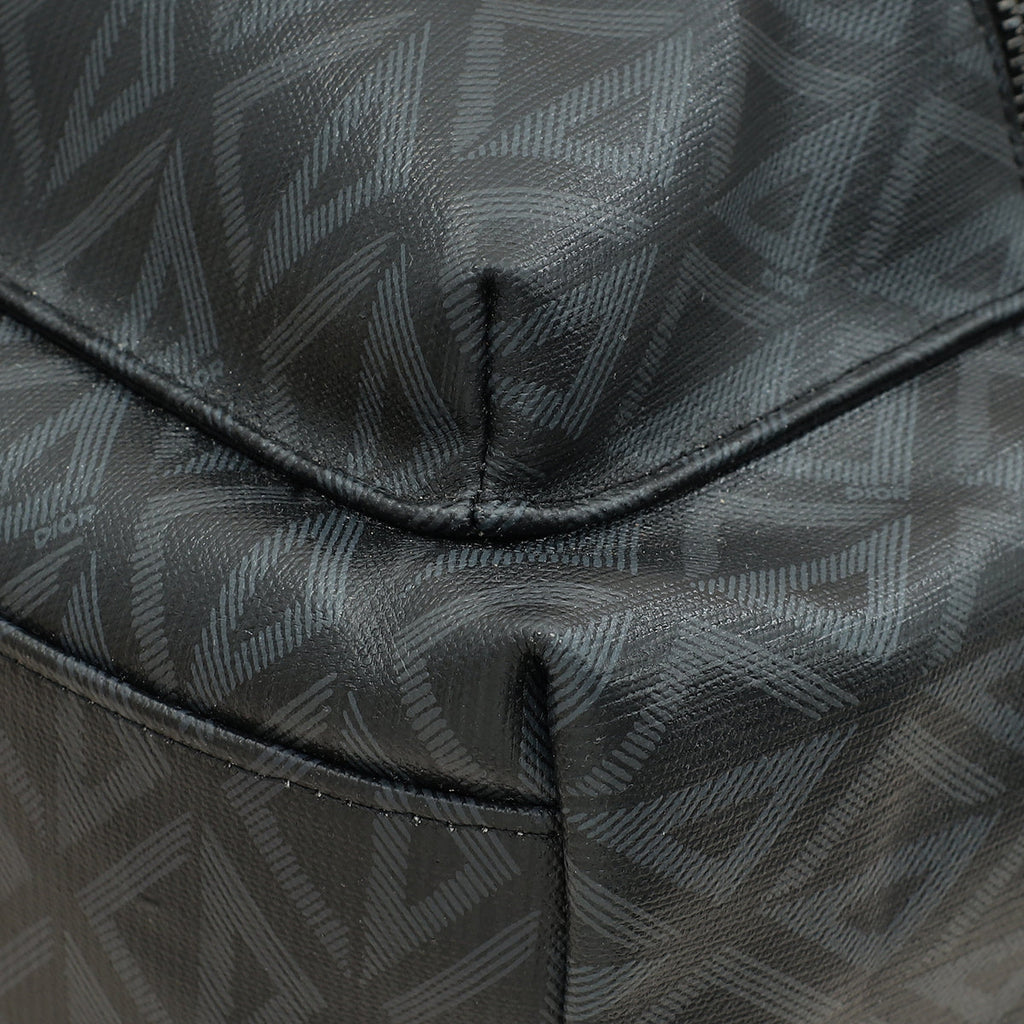 Christian Dior Bicolor CD Diamond Print Rider Zipped Backpack Bag