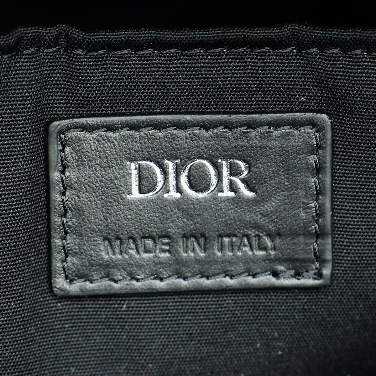 Christian Dior Bicolor CD Diamond Print Rider Zipped Backpack Bag