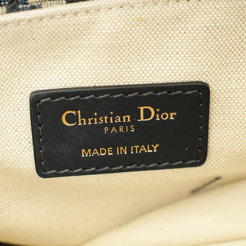 Christian Dior Navy Blue Mini Saddle Bag w/Strap