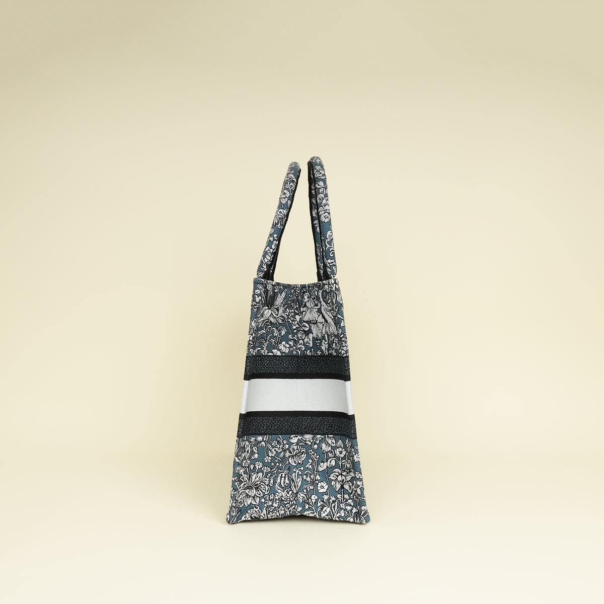 Christian Dior Tricolor "Around the World" Embroidered Book Medium Tote Bag