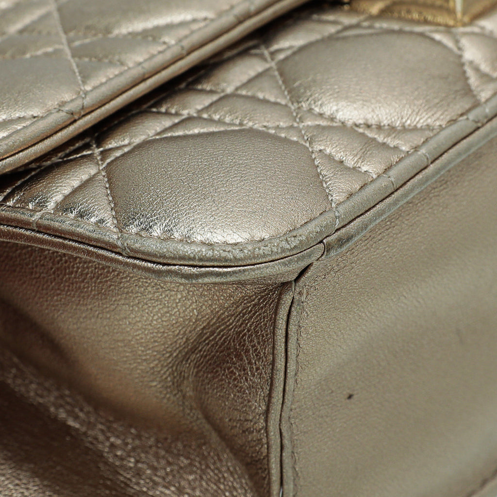 Christian Dior Metallic Gold Miss Dior Promenade Chain Pouch