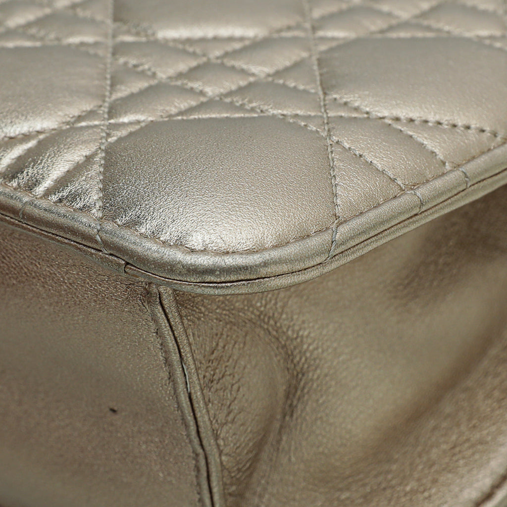 Christian Dior Metallic Gold Miss Dior Promenade Chain Pouch
