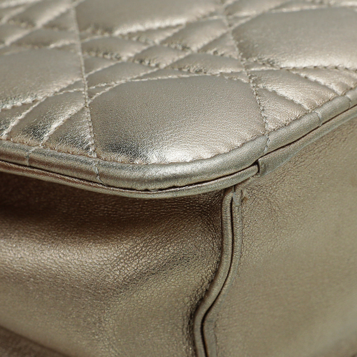 Christian Dior Metallic Gold Miss Dior Promenade Chain Pouch