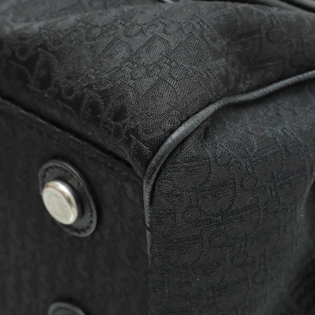 Christian Dior Black Monogram "My Dior" Frame Pocket Satchel Bag