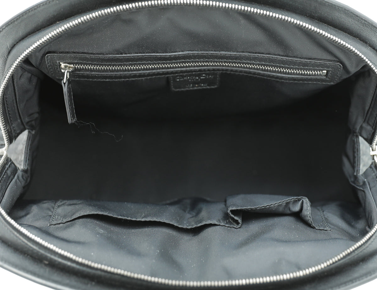 Christian Dior Black Monogram "My Dior" Frame Pocket Satchel Bag