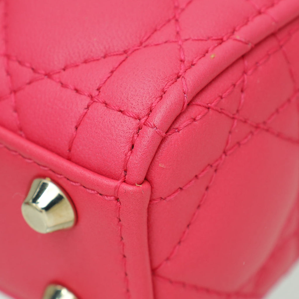 Christian Dior Fuchsia Micro Lady Dior Bag