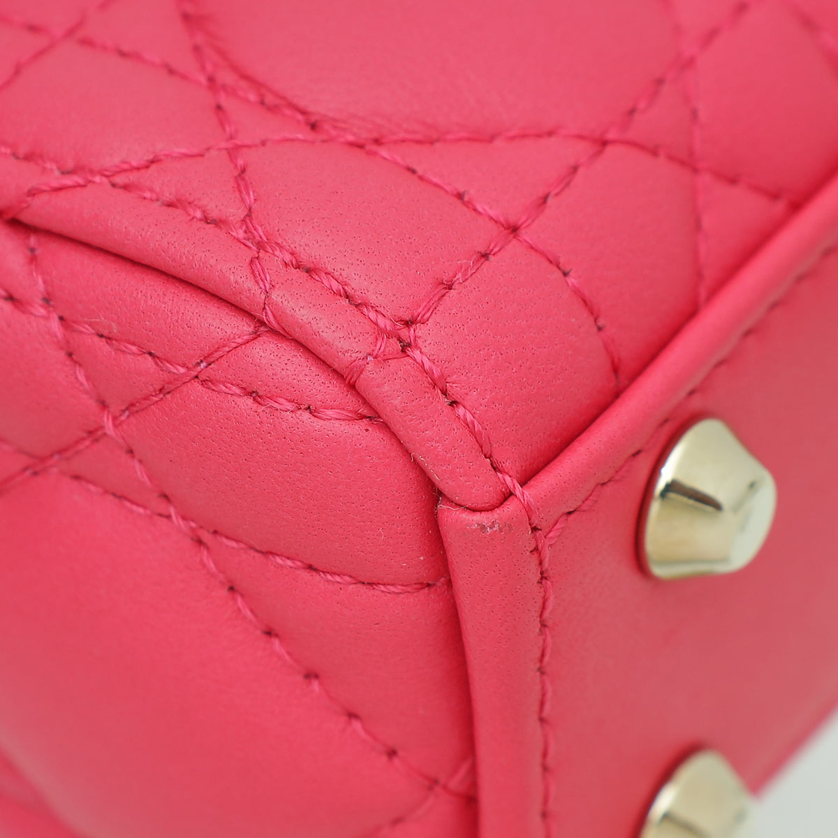 Christian Dior Fuchsia Micro Lady Dior Bag