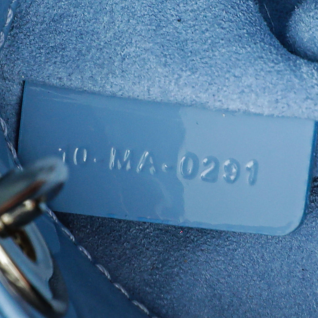 Christian Dior Blue Cornflower Lady Dior Micro Bag