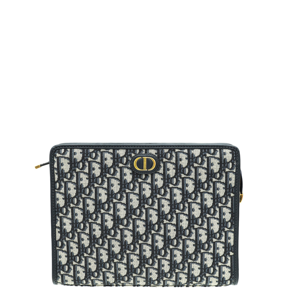 Christian Dior Blue Oblique  30 Montaigne Dea Pouch