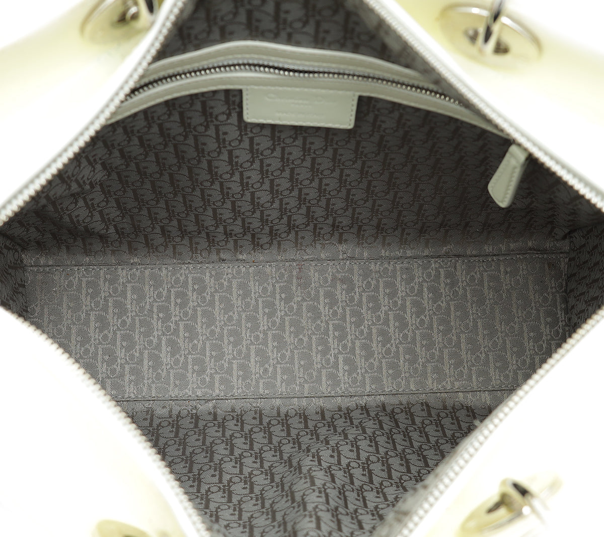 Christian Dior White Lady Dior Large Bag