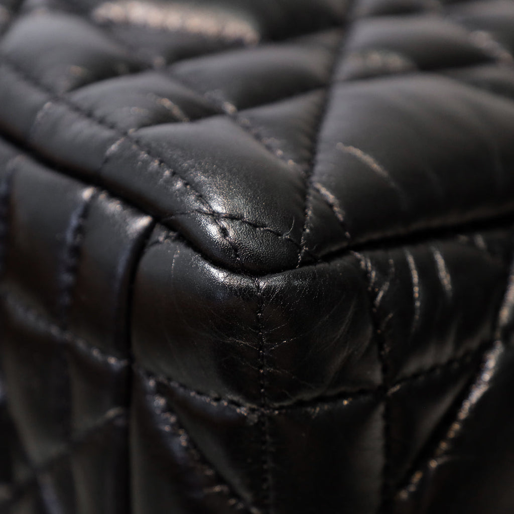 Christian Dior Black Caro Soft Cannage Large Shoulder Bag